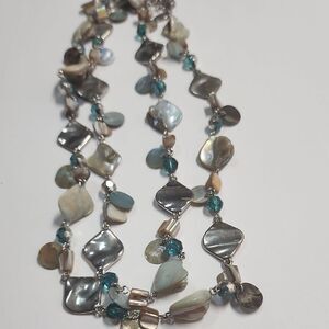 Lia Sophia Elegant Shell and Bead Necklace